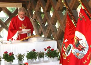 Florjanova maša za gasilce na kozolcu