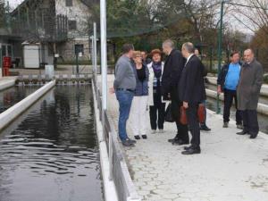 Minister mag. Židan obiskal ribogojnico Špegelj