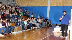 Boštjan Gorenc »Pižama« obiskal bralne značkarje na OŠ Braslovče