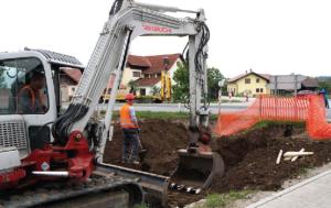 Gradnja krožišča v Malih Braslovčah