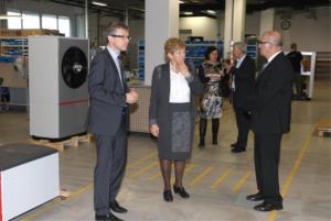 Ministrica Irena Majcen na obisku v podjetju Termo-tehnika
