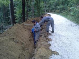 Gradnja vodovoda na Dobrovljah – odsek B